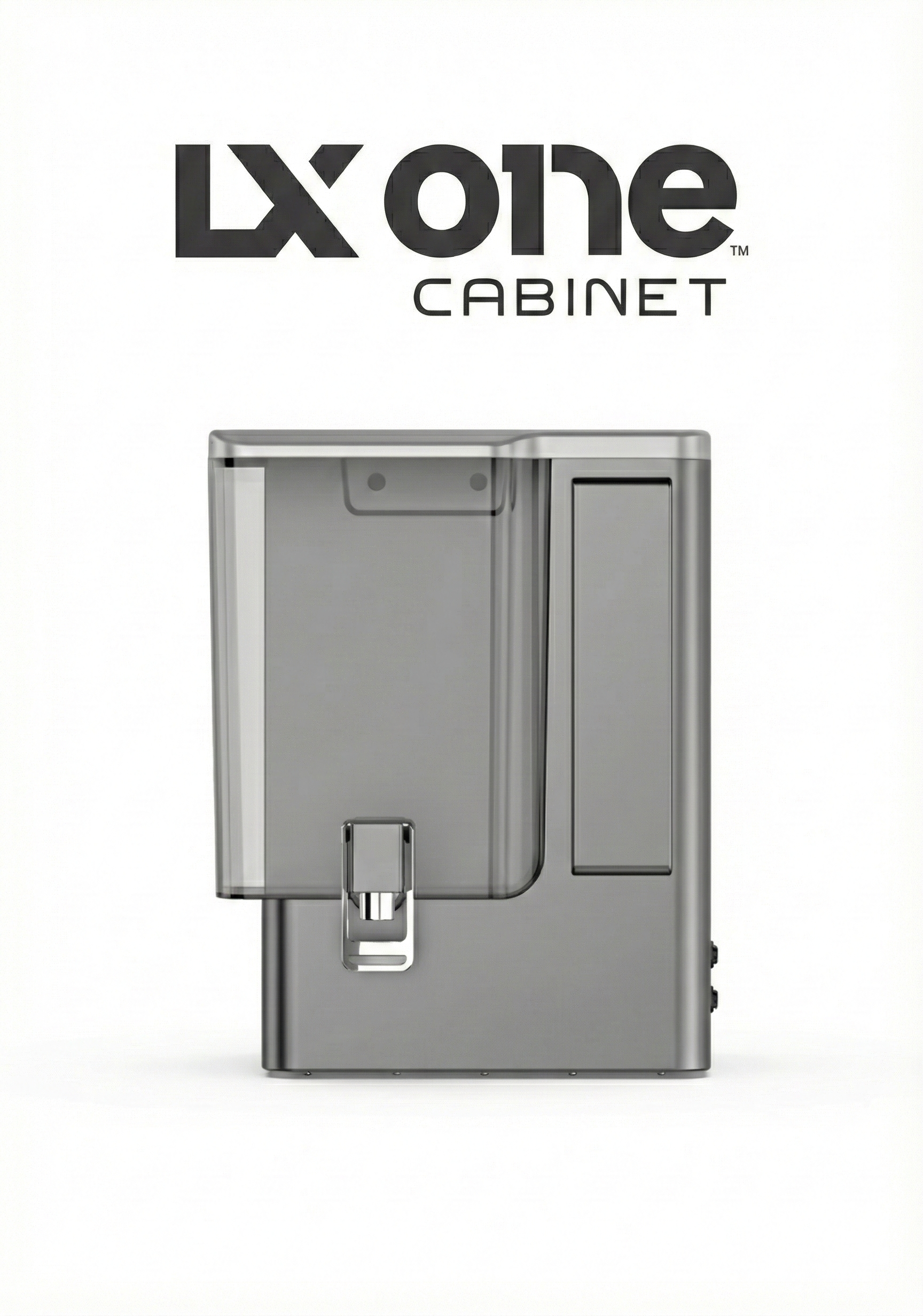 LX One CABINET Titanium Series RO Purifier | Smart Touch | RO+Alkaline+TDS+Silver Nano | White/Alpine Gold & Grey Finish