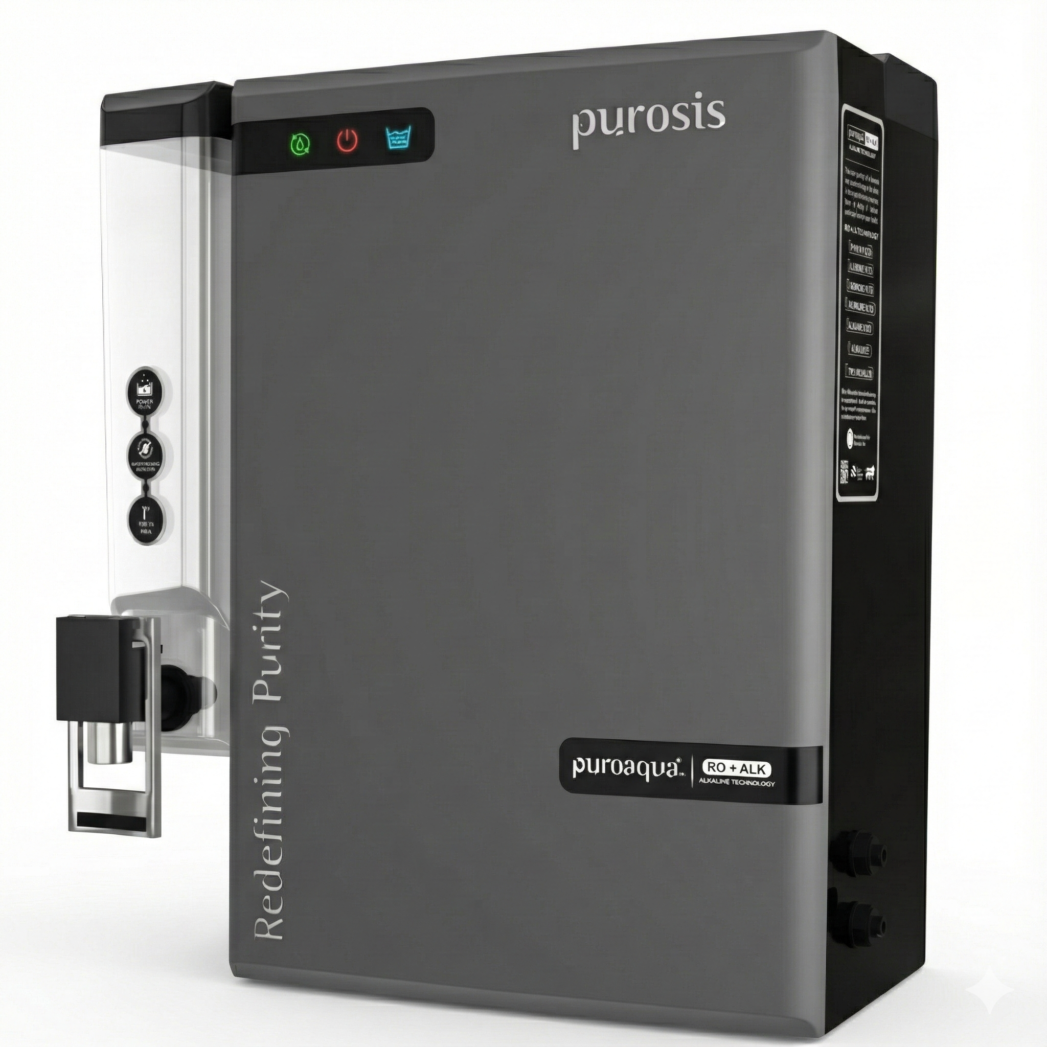 Premium Purosis RO + Alkaline+ Silver Nano Water Purifier | 10L | 8-Stage Purification | High TDS Borewell Compatible