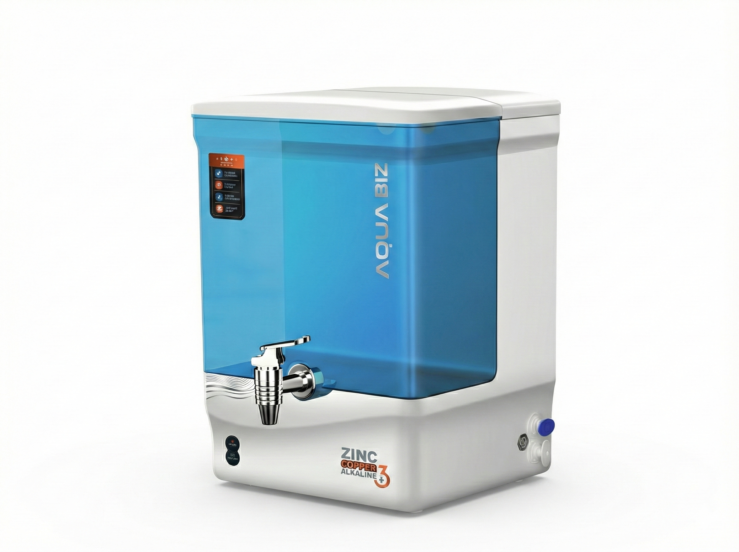 Aquafresh Aqua Biz Compact RO Water Purifier | RO+UV+Copper/Zinc/Alkaline | 8L Storage